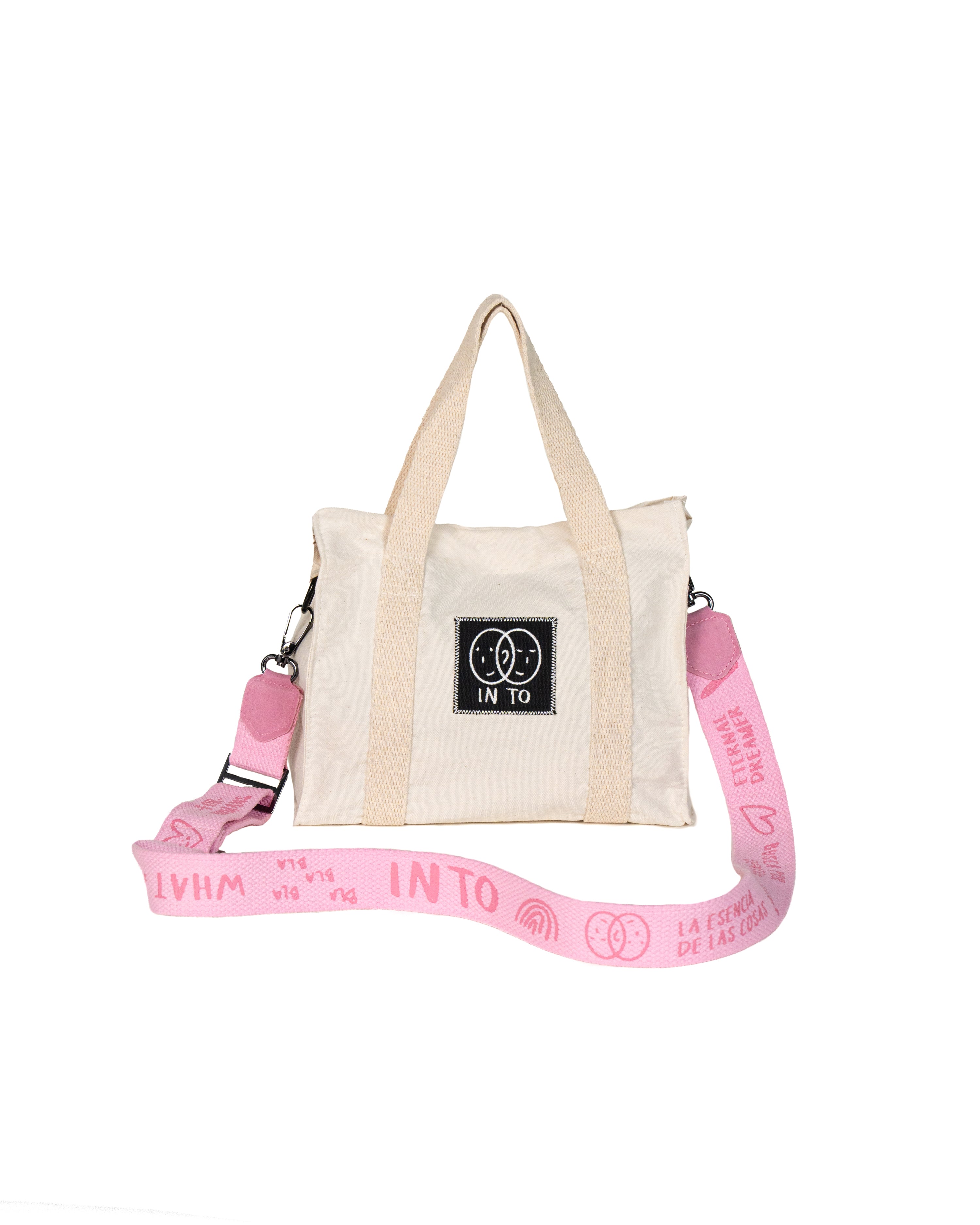 INTO MINI BLACK AND WHITE & STRAP BUBBLEGUM PINK