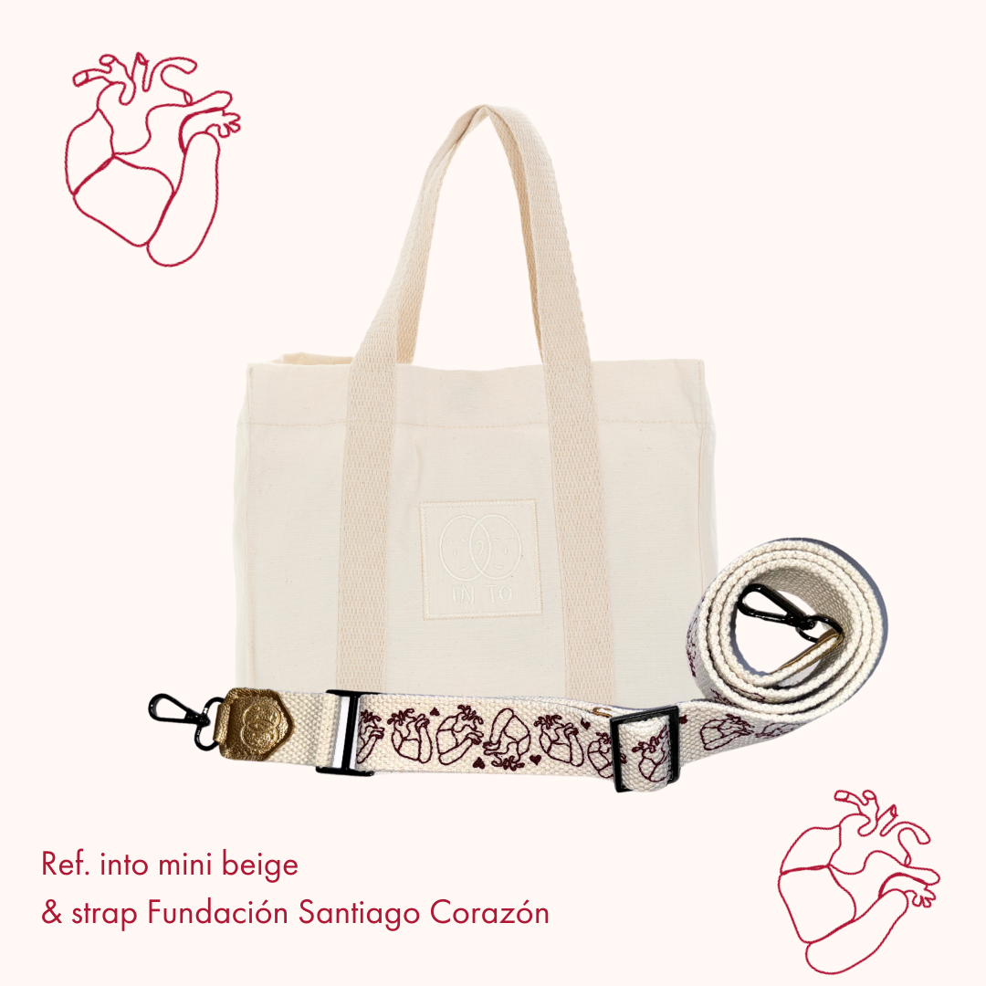 MINI BEIGE + STRAP ANATOMICAL HEARTS