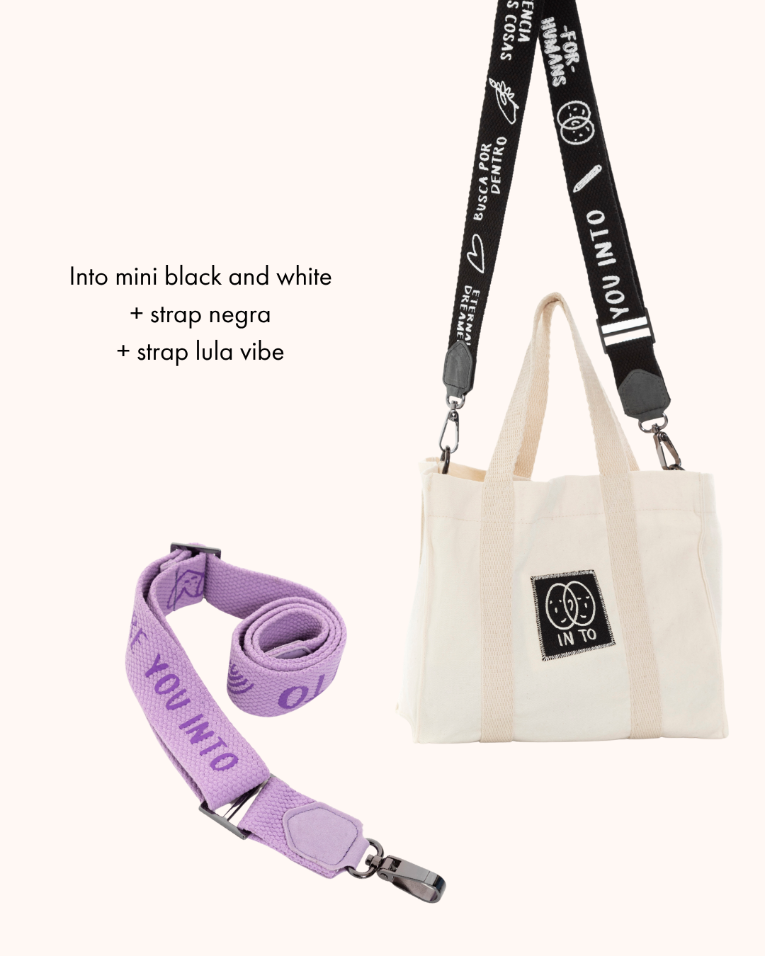 PACK MINI BLACK AND WHITE + 2 STRAPS